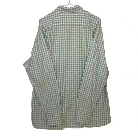 Bonobos Mens XL Slim Fit Button Down Shirt Mint Green White Check Long Sleeves - Picture 2 of 5